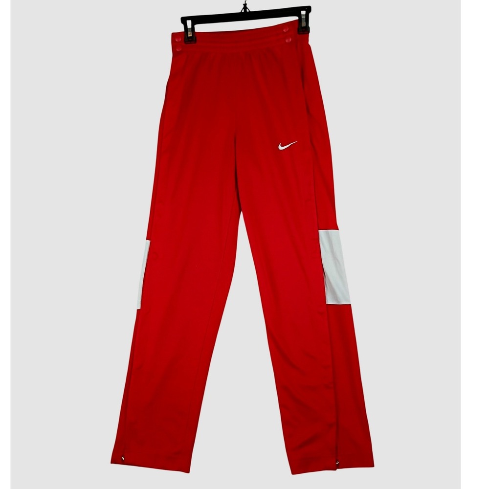 Nike Breakaway Track Pants Women XS Red Dri-FIT Snap Basketball Athletic